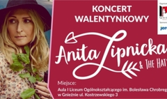 Grafika zapowiadająca koncert Walentynkowy Anity Lipnickiej.
