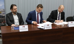 Nowy układ drogowy ulicy Pod Trzema Mostami - konferencja prasowa (link otworzy duże zdjęcie)