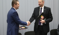 Nowy układ drogowy ulicy Pod Trzema Mostami - konferencja prasowa (link otworzy duże zdjęcie)