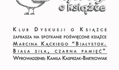 Klub Dyskusji o Książce zaprasza
