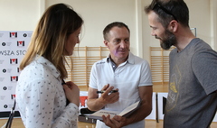 Spotkanie z Denisem Urubką oraz Bogusławem Magrelem. (link otworzy duże zdjęcie)