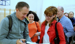 Spotkanie z Denisem Urubką oraz Bogusławem Magrelem. (link otworzy duże zdjęcie)