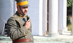 Rozpoczęcie rajdu szlakiem 3. Pułku Ułanów Wielkopolskich (link otworzy duże zdjęcie)