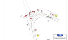 Tymczasowa zmiana organizacji ruchu ul. Pod Trzema Mostami (link otworzy duże zdjęcie)