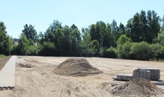 Boisko przy ul. Czeremchowej w budowie