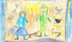 Wyróżnienie w konkursie na miejską kartkę świąteczną: Antoni Czaja ze Szkoły podstawowej „ (link otworzy duże zdjęcie)