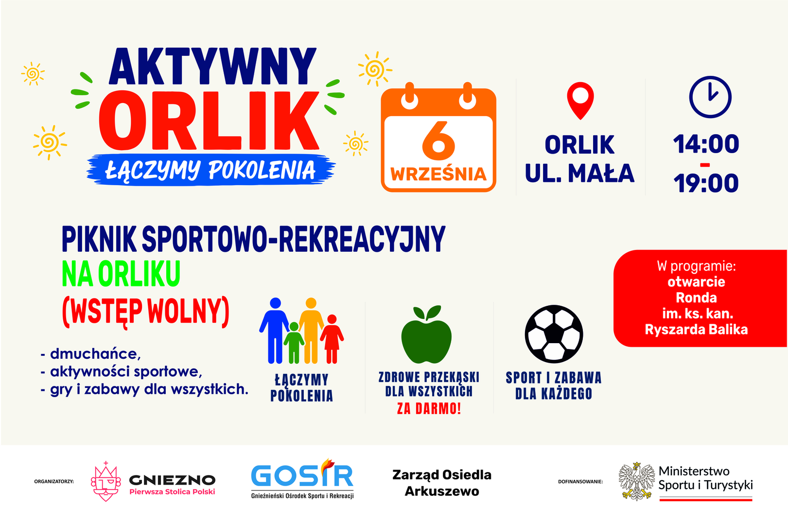 „Aktywny Orlik” na ulicy Małej już w najbliższą niedzielę!